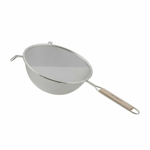 Libertyware WHSSM8 Strainer, 8'', stainless steel, medium single mesh, wood handle