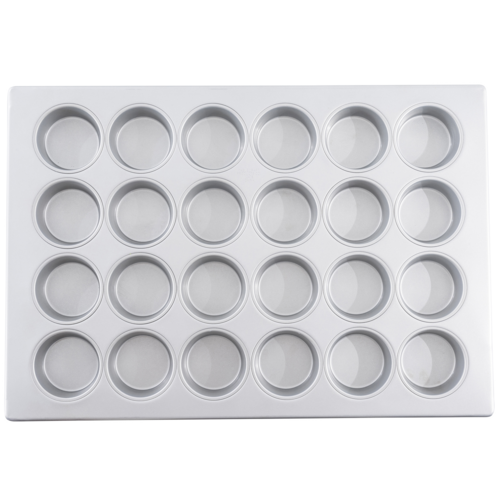 TableCraft Products 12478 Jumbo Muffin, 26'' x 18'' x 1.375'', aluminized steel, 24 cups, silicone glazed non-stick coating