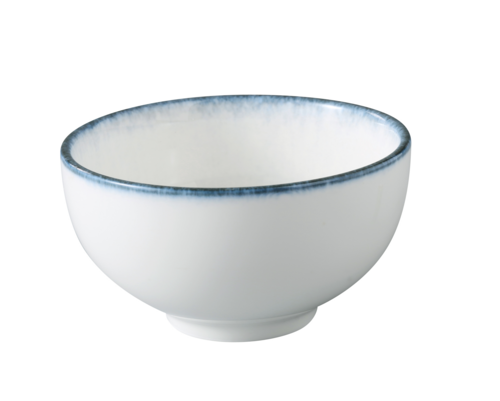 Yanco  MR-504  Mars Rice Bowl, 10 oz., 4 1/2'' dia. x 2 1/2''H, white and blue, chinaware
