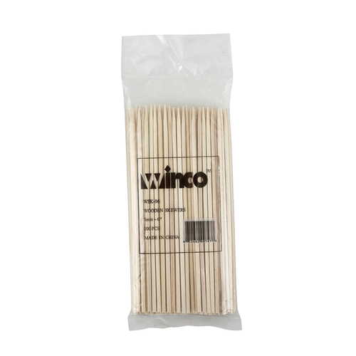 Winco  WSK-06  6'' Bamboo Skewers, 100/bag