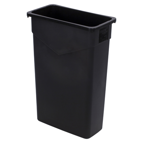 CFS Brands  34202303  Trimline Waste Container, 23 gallon, rectangular, polyethylene, black
