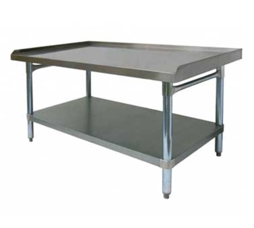 GSW USA ES-S3012 Equipment Stand, 12''W x 30''D x 24''H, stainless steel top, galvanized undershelf