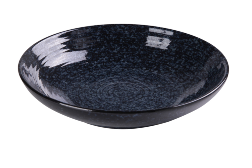 Yanco BL-609 Blue Star Salad/Soup Bowl, 28 oz., 9'' dia., 1-7/8'' deep, porcelain