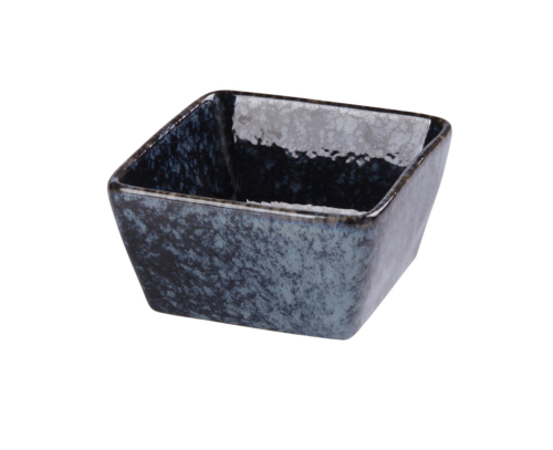 Yanco  BL-4031  Blue Star Sauce Dish, 3 oz., 3-1/2''L x 3''W x 1-3/4''H, porcelain