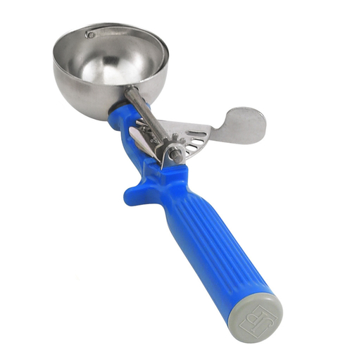 Vollrath  47143  Disher, round bowl, size 16, 2 oz., 2-3/16'' bowl, dark blue handle
