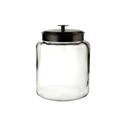 Anchor Hocking Foodservice 98531AHG17 Montana Jar w/ Black Cover 2 Gal