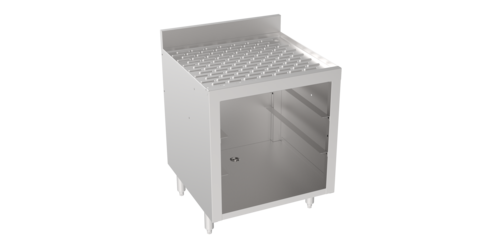Krowne Metal  18-GSB1  Silver Series Glass Rack Storage Cabinet with 3 Levels of Storage, 24''W x 22.5''D, Fits 20'' x 20'' Glass Racks