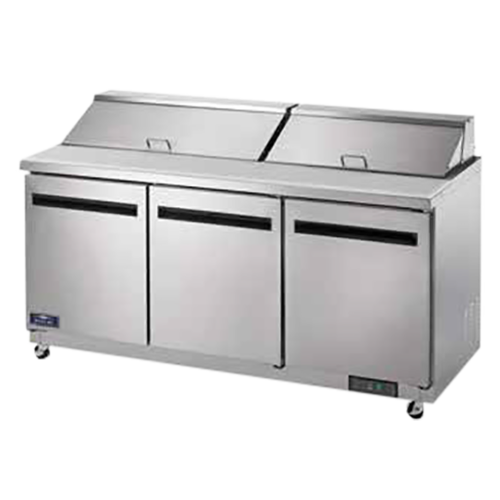 Arctic Air AST72R Sandwich/Salad Prep Table, three-section, 71-1/2''W