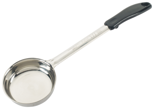 Winco  FPS-6  6oz, Ladle, One-piece, Black, S/S