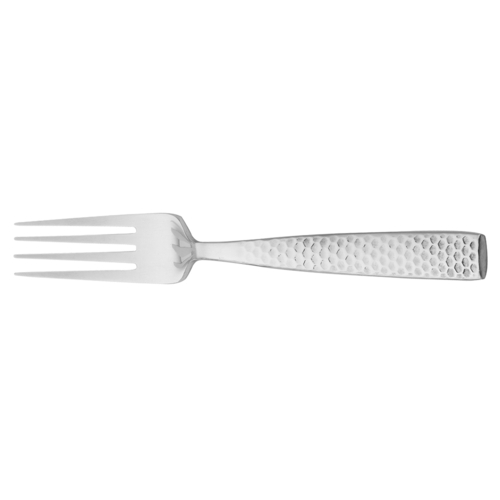 Steelite WL48051 European Dinner Fork, 7-15/16'', heavy weight, 18/0 stainless steel, hammered finish, Walco, Alps