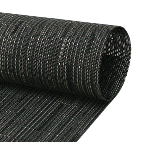 Front Of The House  XRU007BKV80  72'' x 14'' Metroweave Tweed Runner - Black