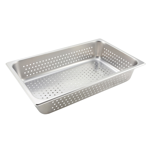 Winco  SPFP4  Perforated Steam Pan, Full-size, 4'', S/S