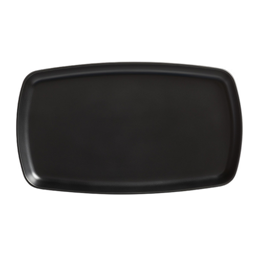 American Metalcraft  AP12BK  Plate, rectangular, black, 12'' L, melamine, Ani Collection