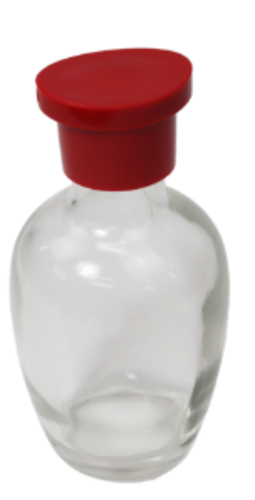 Town Equipment  19714/DZ  Glass Soy Sauce bottle, Red lid, 5 oz