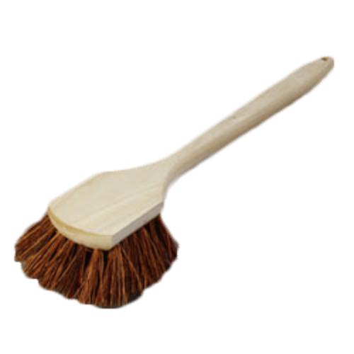 CFS Brands  4549300  Sparta Utility Scrub Brush, 20''L, stiff palmyra bristles, wood handle